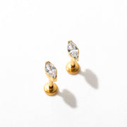 Marquise Flat Back Studs