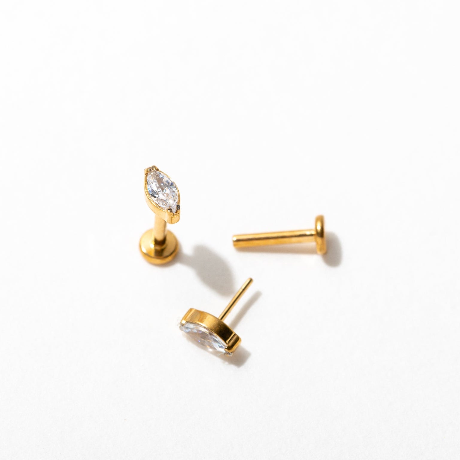 Marquise Flat Back Studs