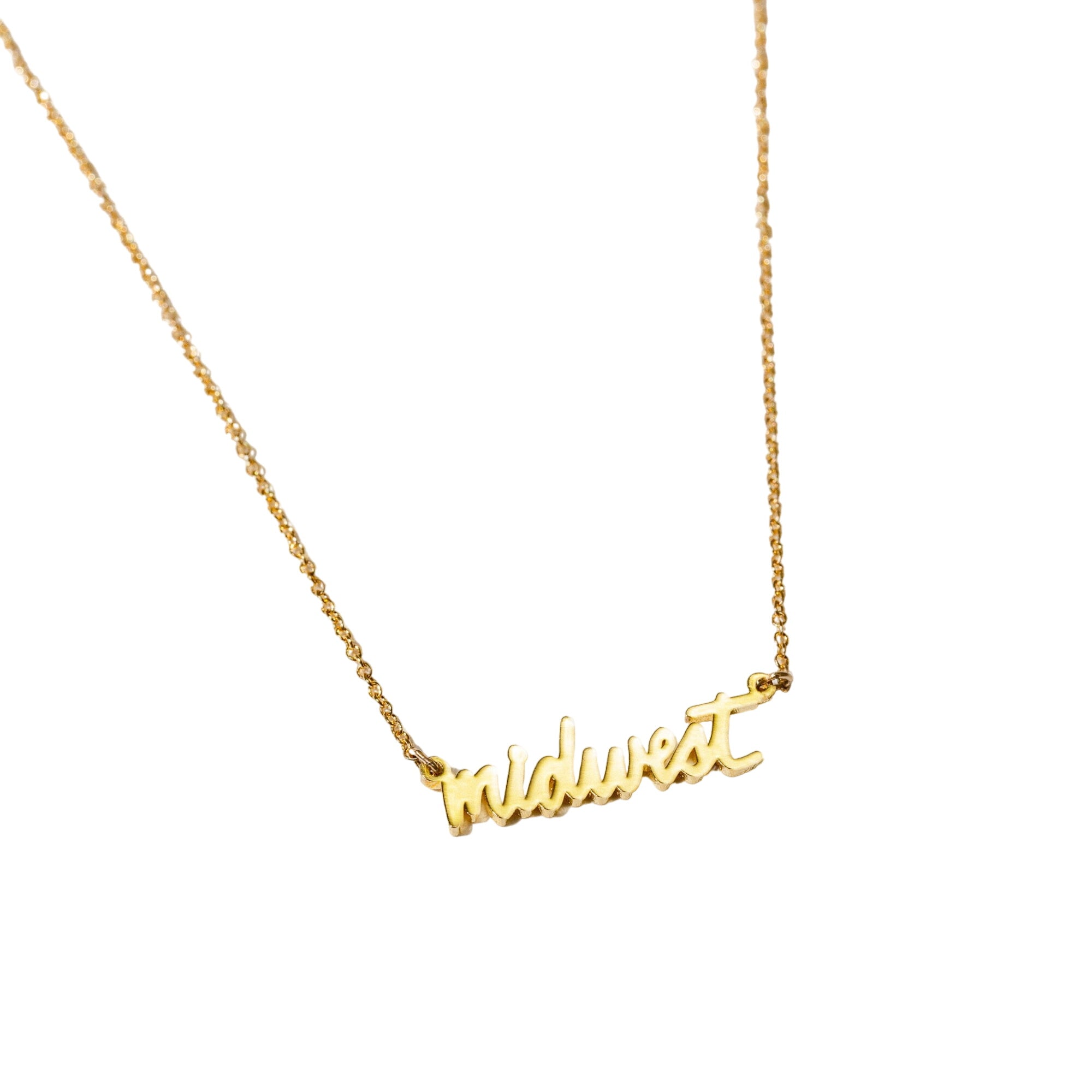 Midwest Script Necklace