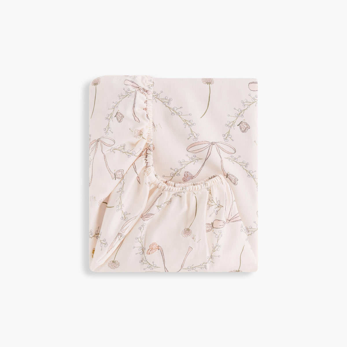 Bows & Butterfly Kisses Crib Sheet - Pink