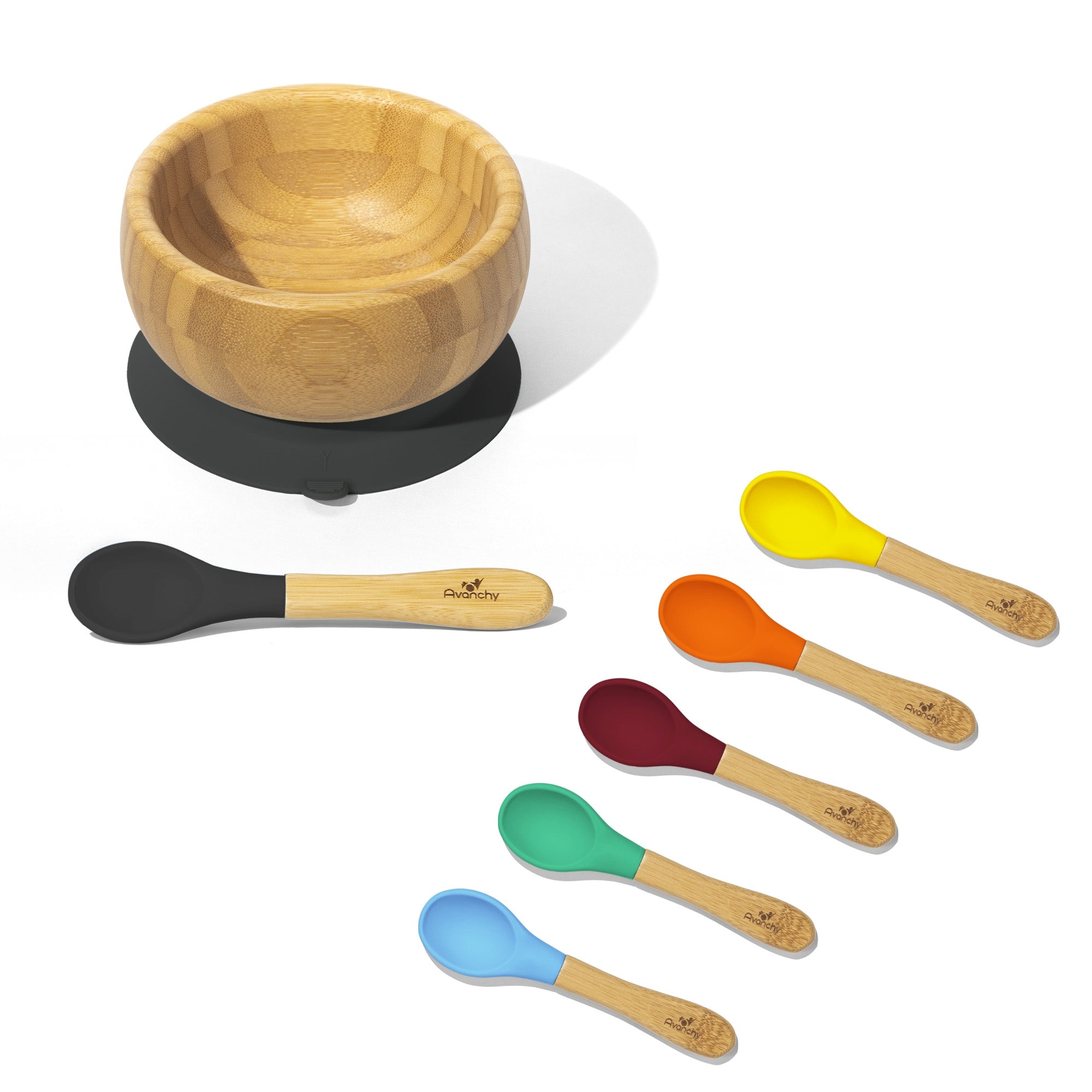 Avanchy Bamboo Suction Baby Bowl + Spoon