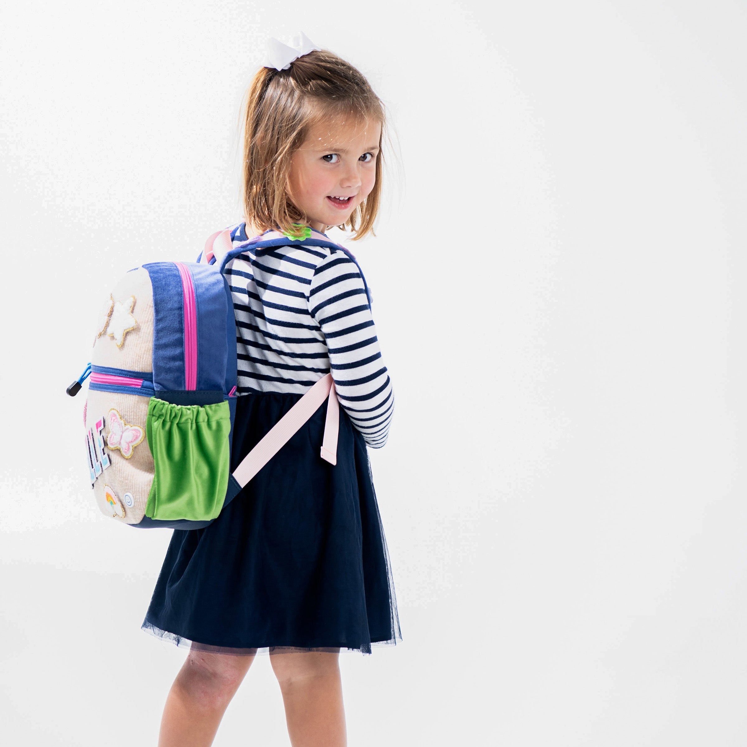 Small Becco Backpack - Kids Lux Cobalt/magenta