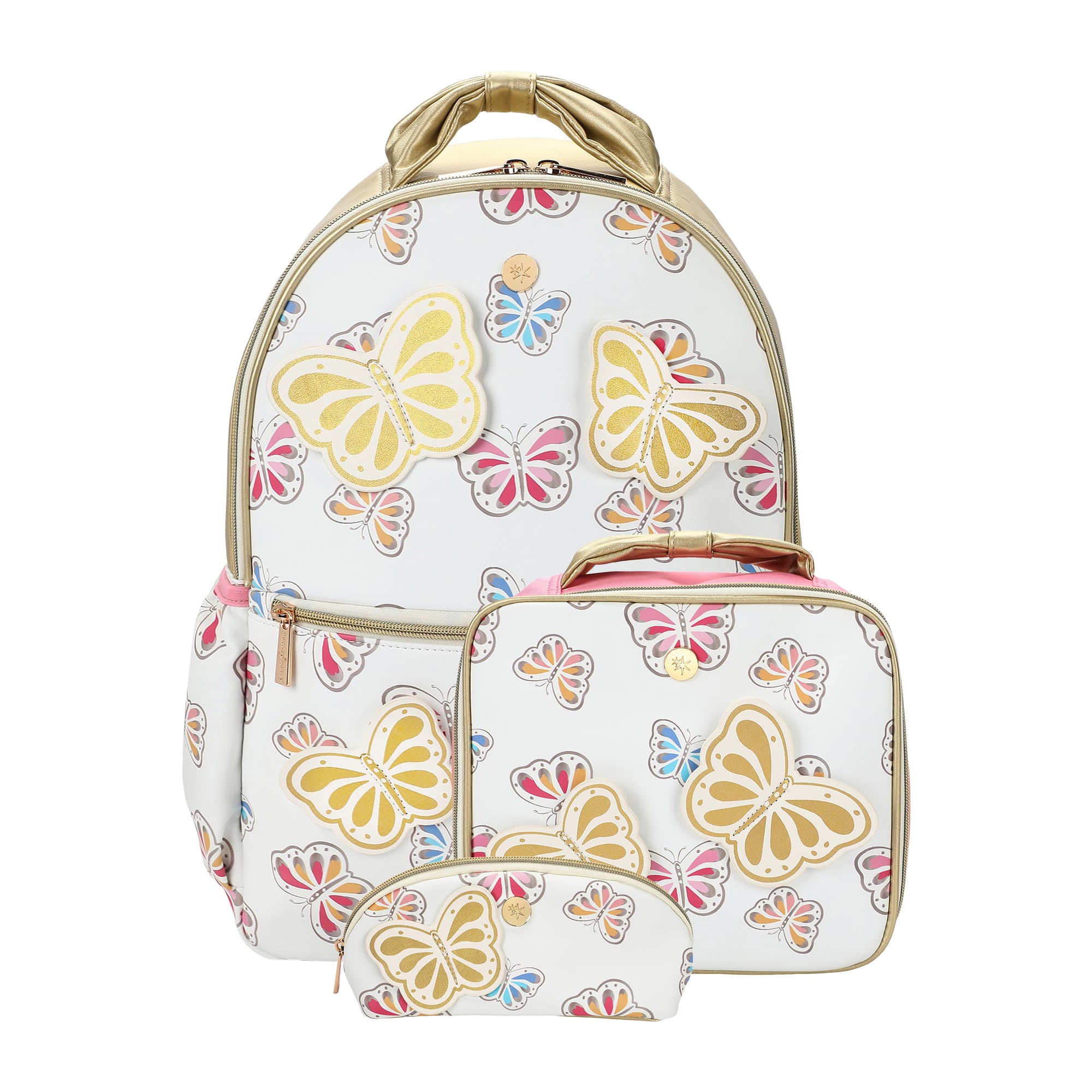 Gold Butterfly Backpack With Tuckaway Wings