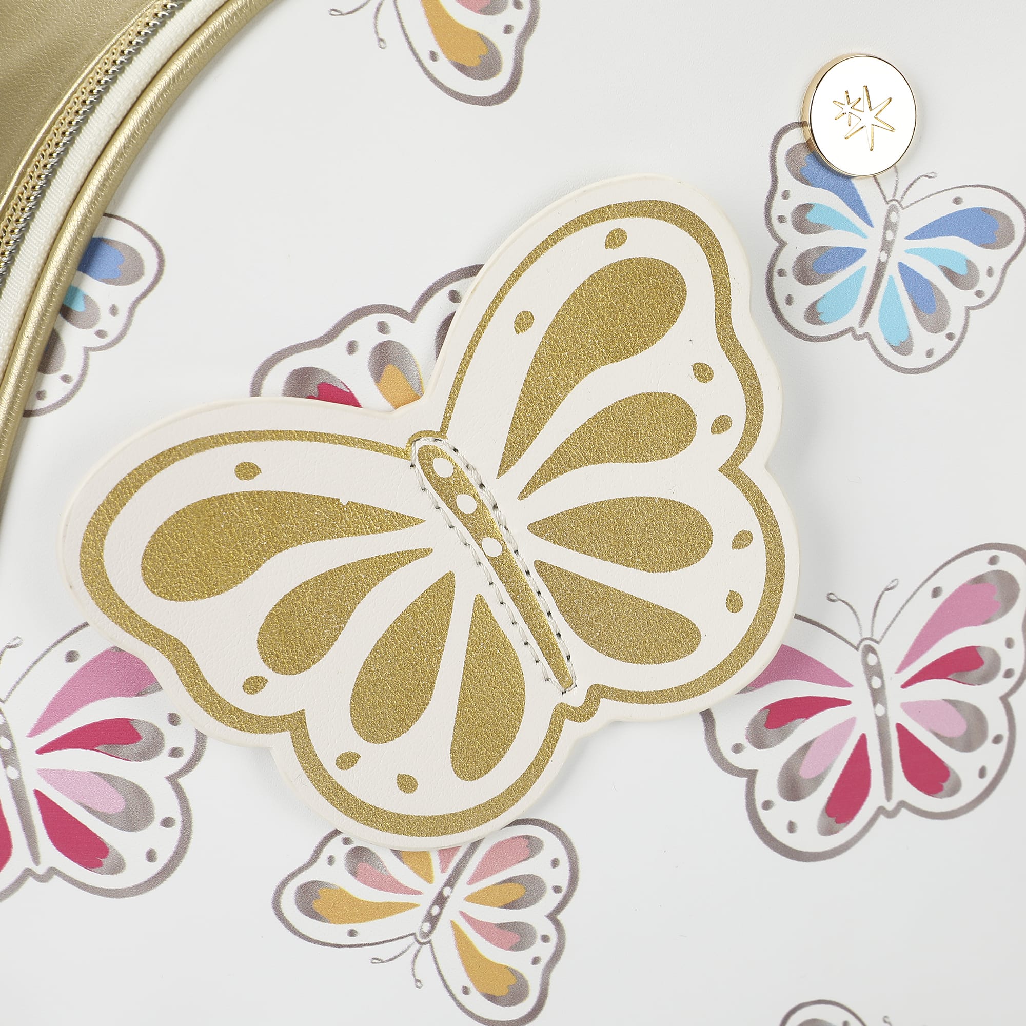 Gold Butterfly Backpack With Tuckaway Wings