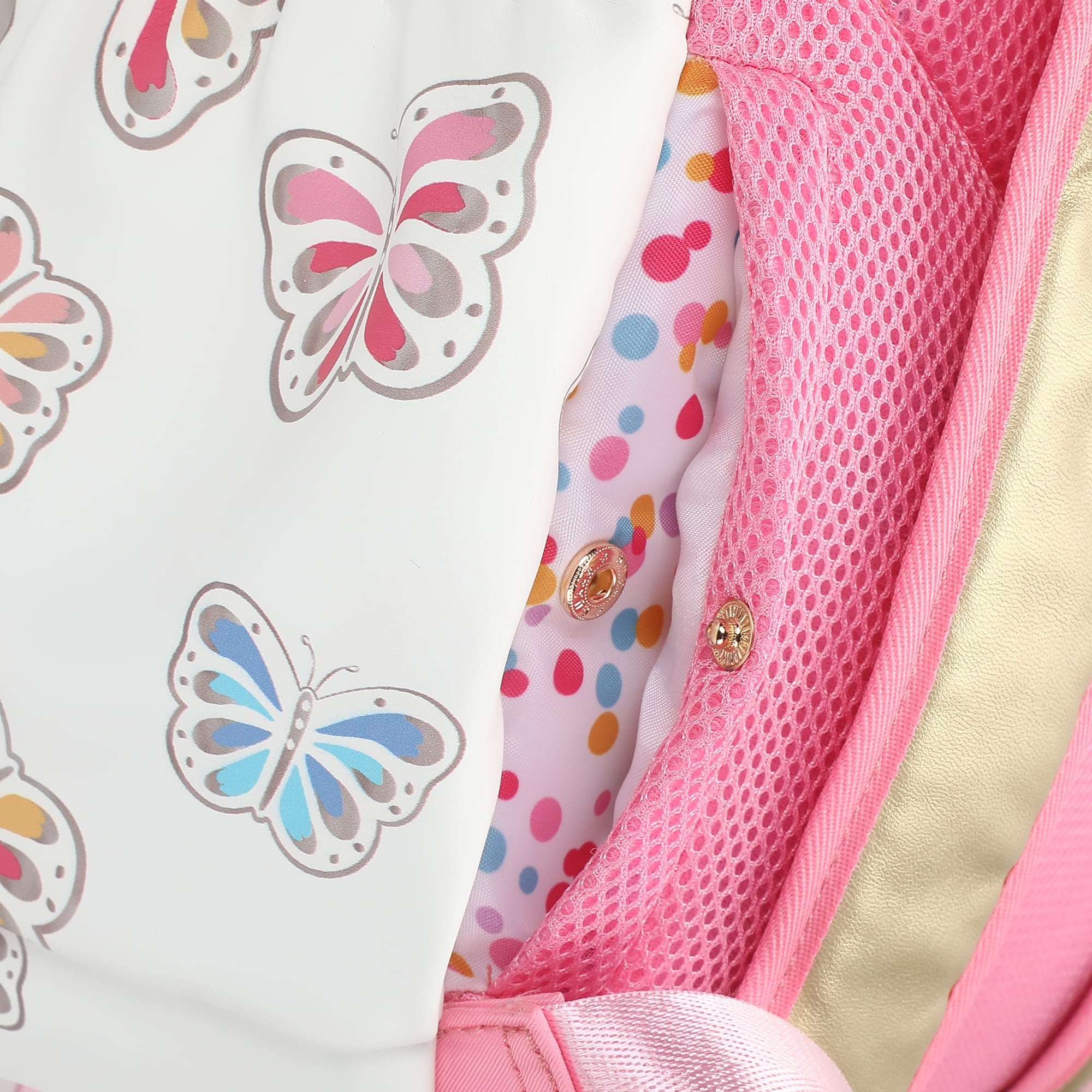 Gold Butterfly Backpack With Tuckaway Wings