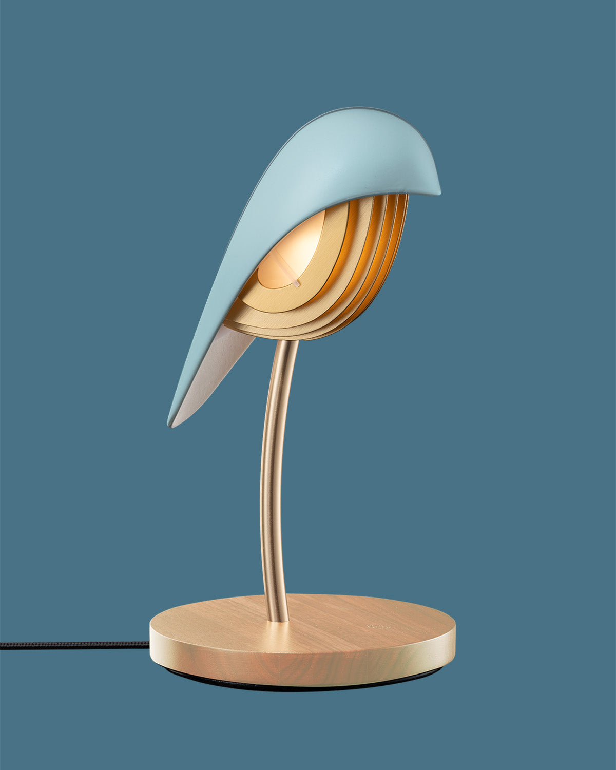 Desk Lamp Bird Aqua Blue