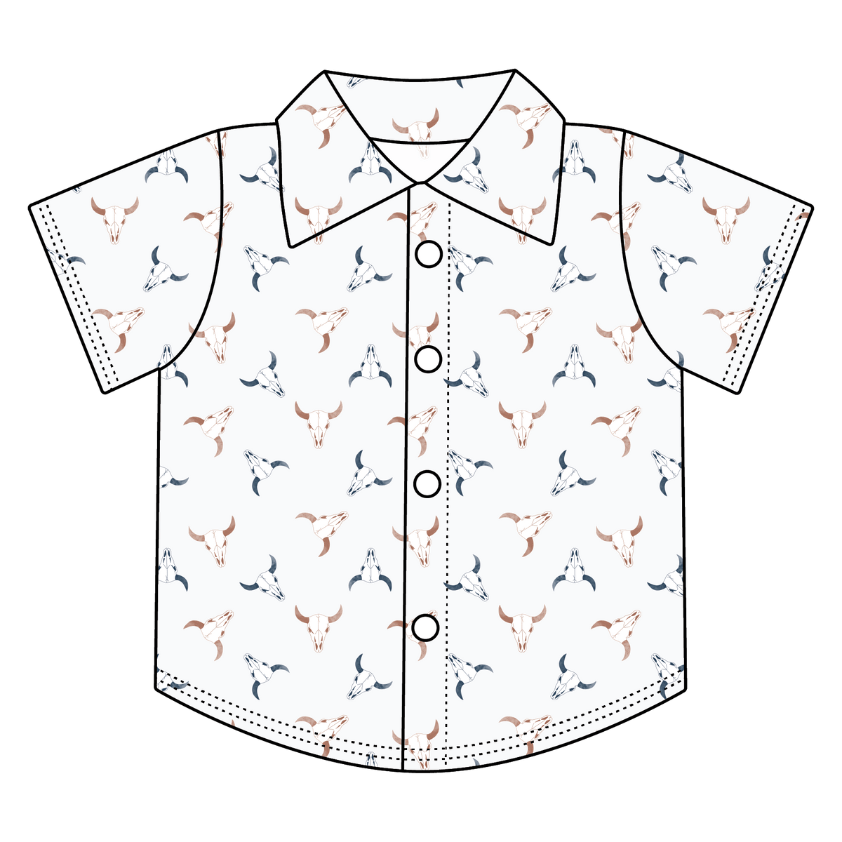 Braxton Bulls Bamboo Button Down Tee (pre-order)