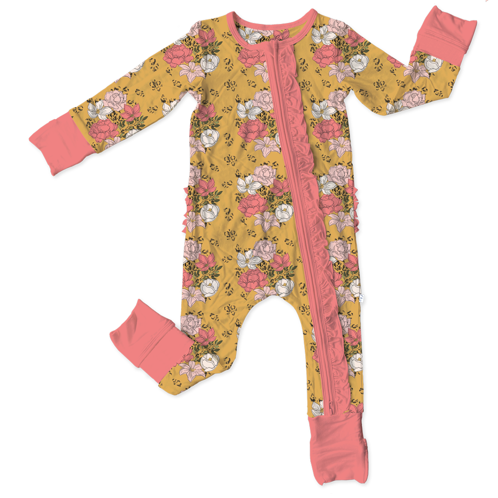 Brinley Bamboo Ruffle Convertible Footie (pre-order)