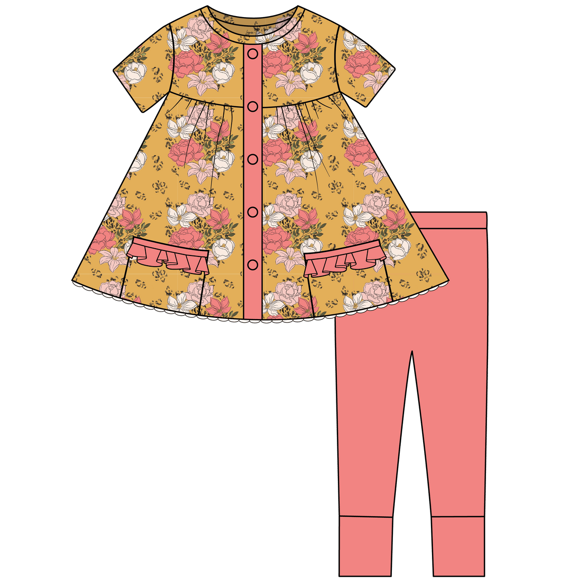 Brinley Bamboo Short Sleeve Tunic + Legging Set (pre-order)