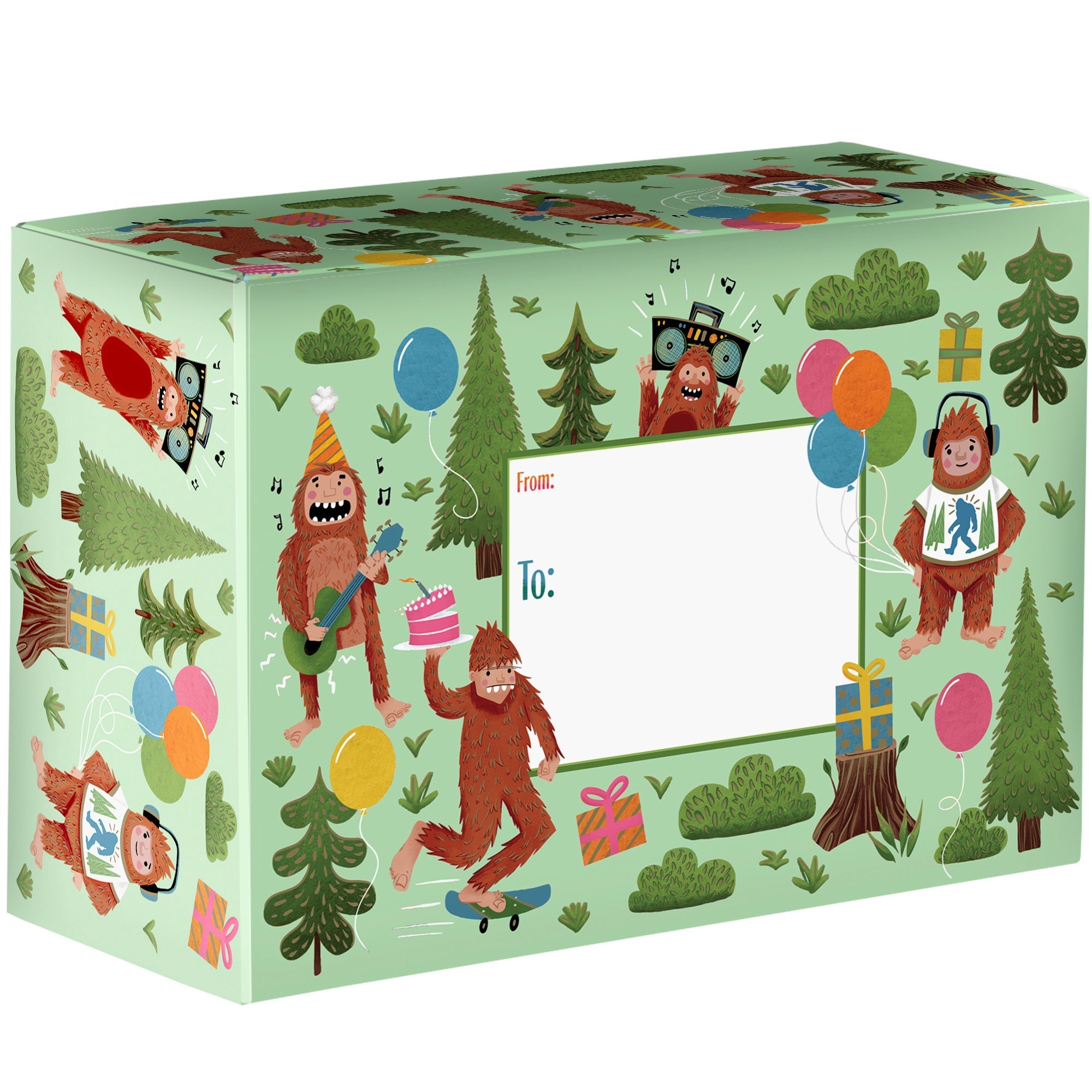 Bigfoot Party Small Birthday Printed Gift Mailing Boxes