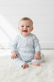 Bsf-020 Blue Baby Safari Pima Kimono Pants Set