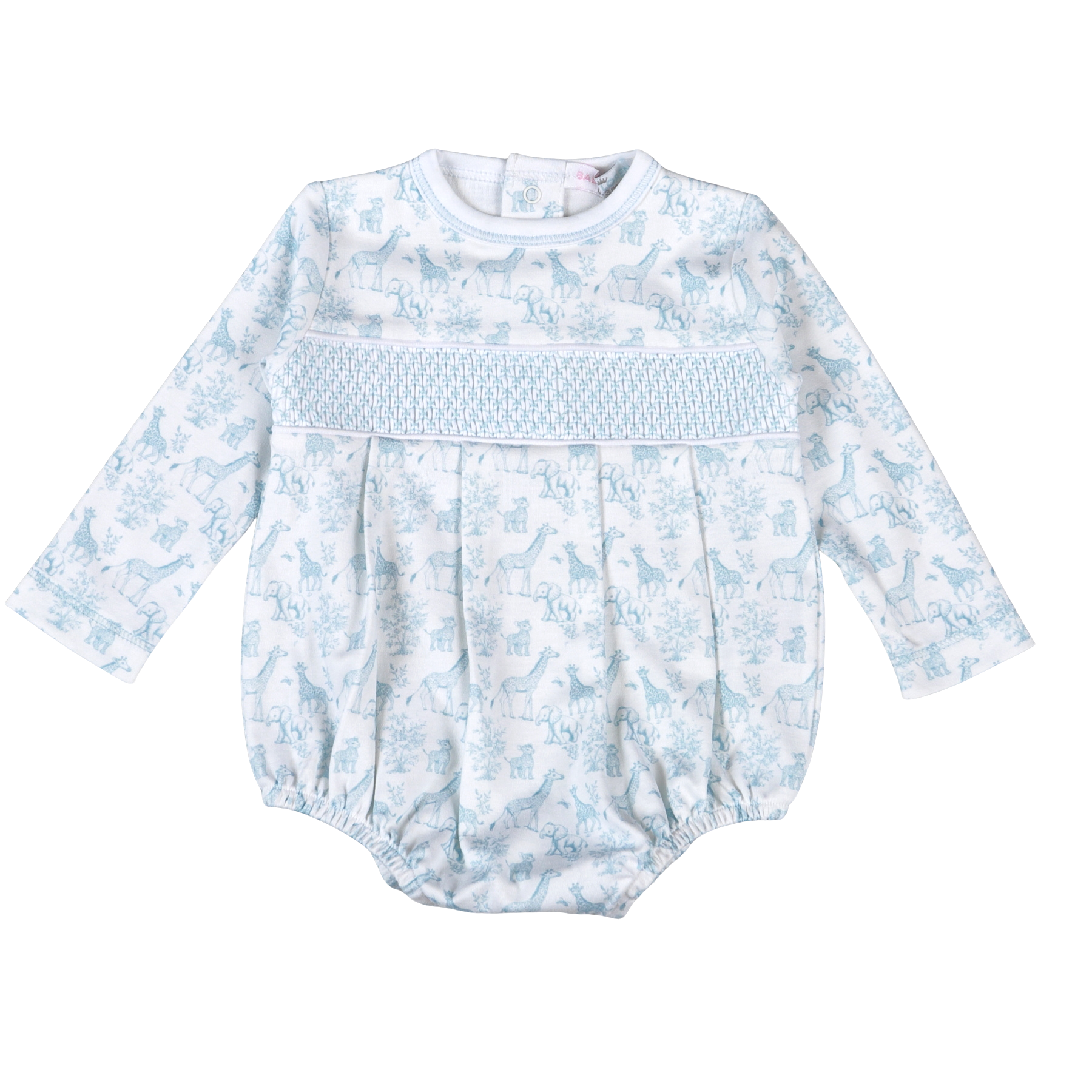 Bsf-430 Blue Baby Safari Hand Smock  Bubble