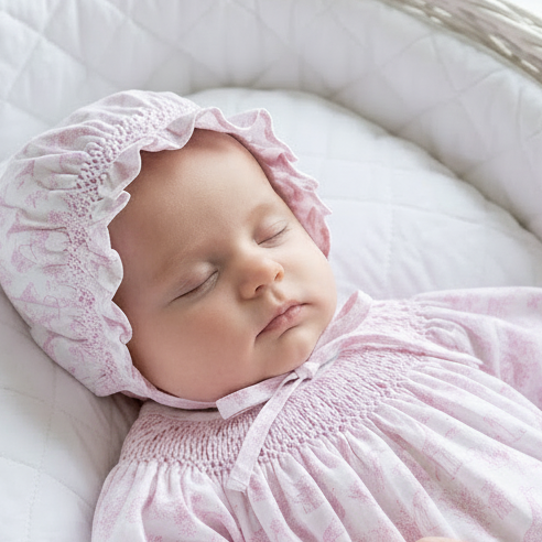 Bsf-519 Pink Baby Safari Hand Smock Bishop Gown