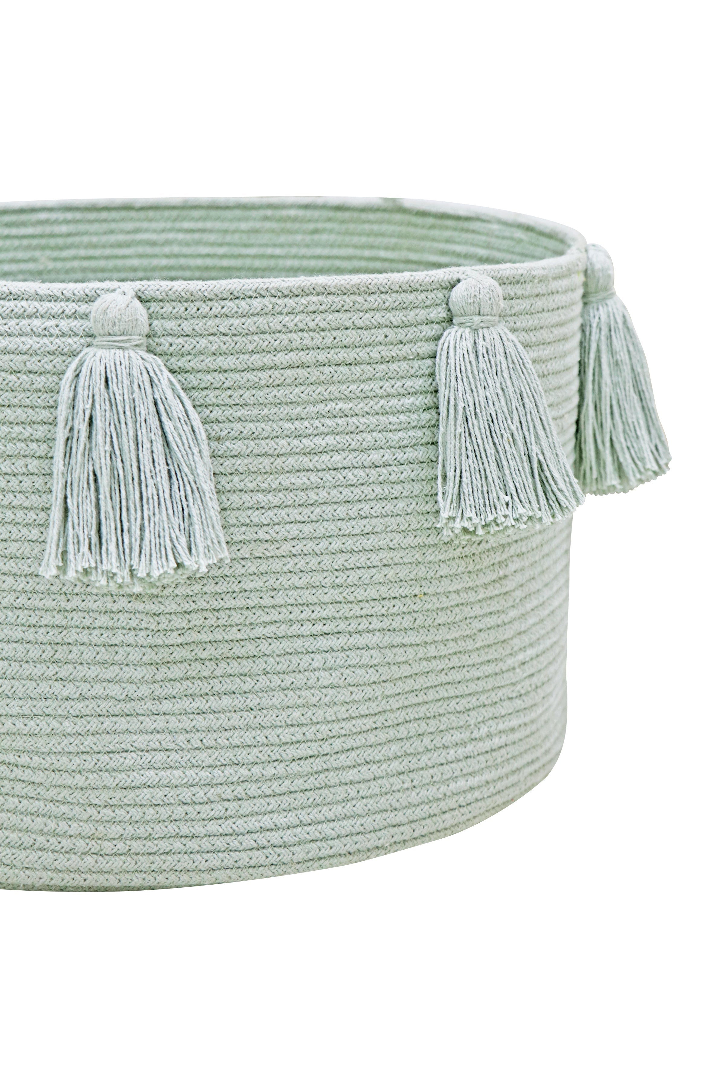 Basket Tassels Blue Sage