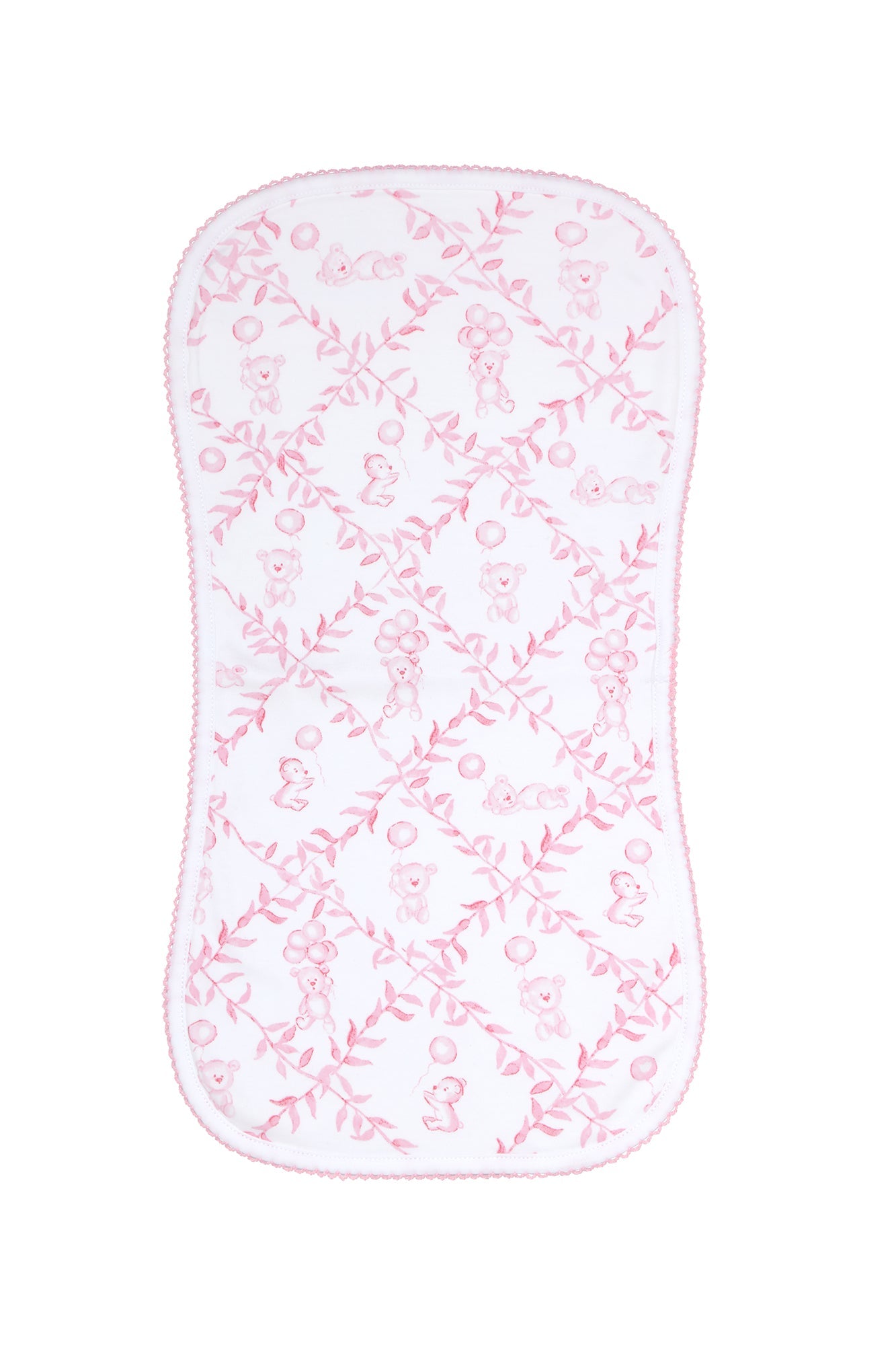 Pink Bears Trellace Burp Cloth