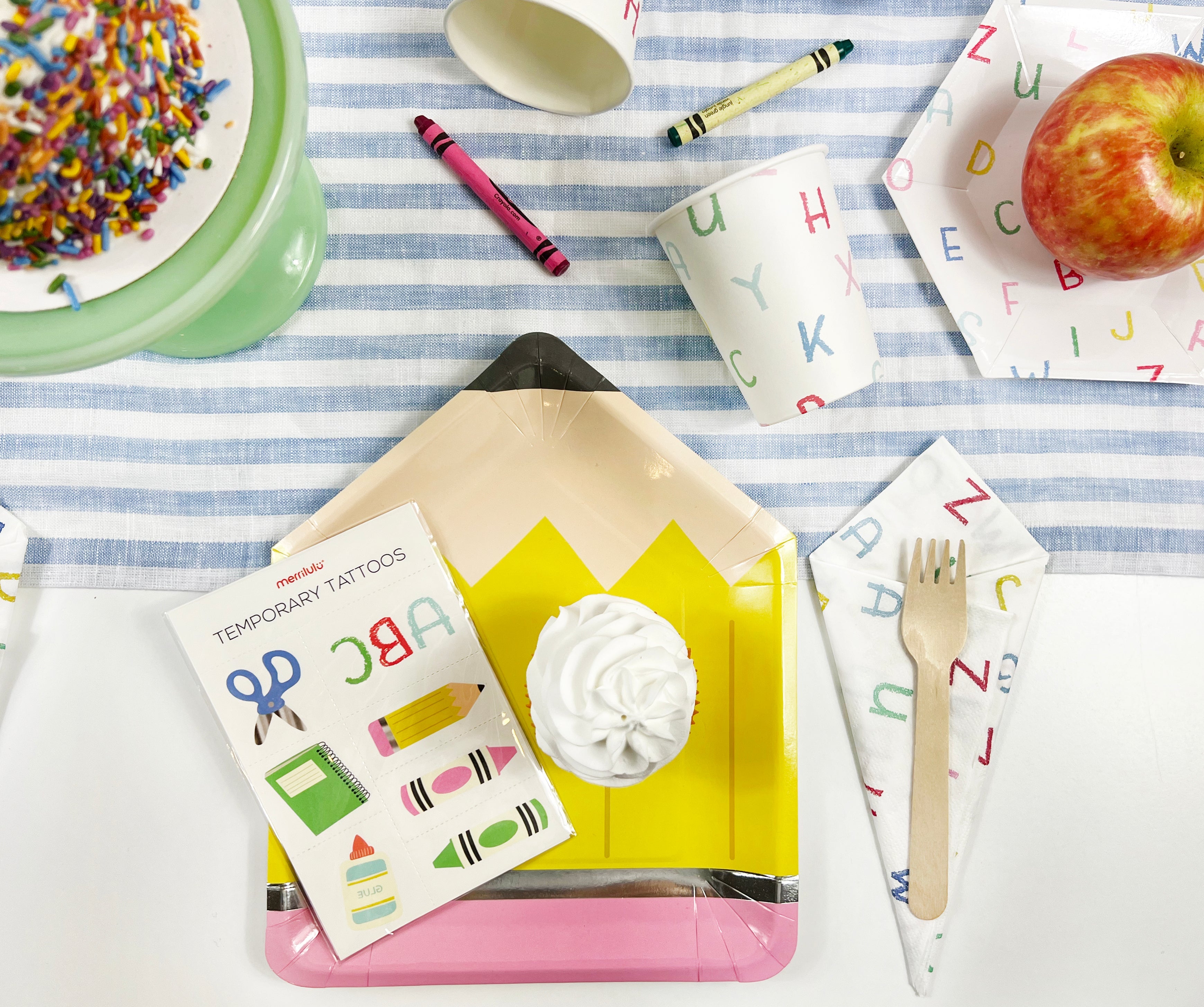 Back To School Pencil Plates, 12 Ct