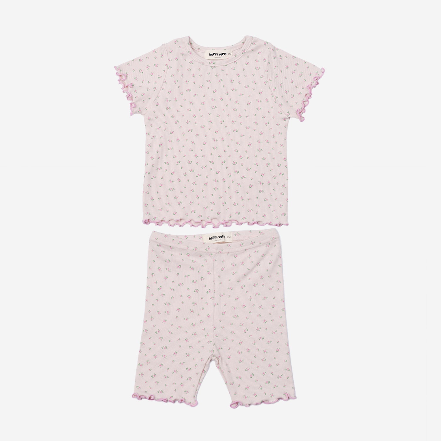 Berry Cotton Pj Set - Pink Floral