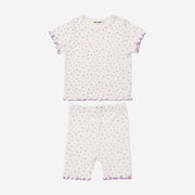 Berry Cotton Pj Set - Purple Floral