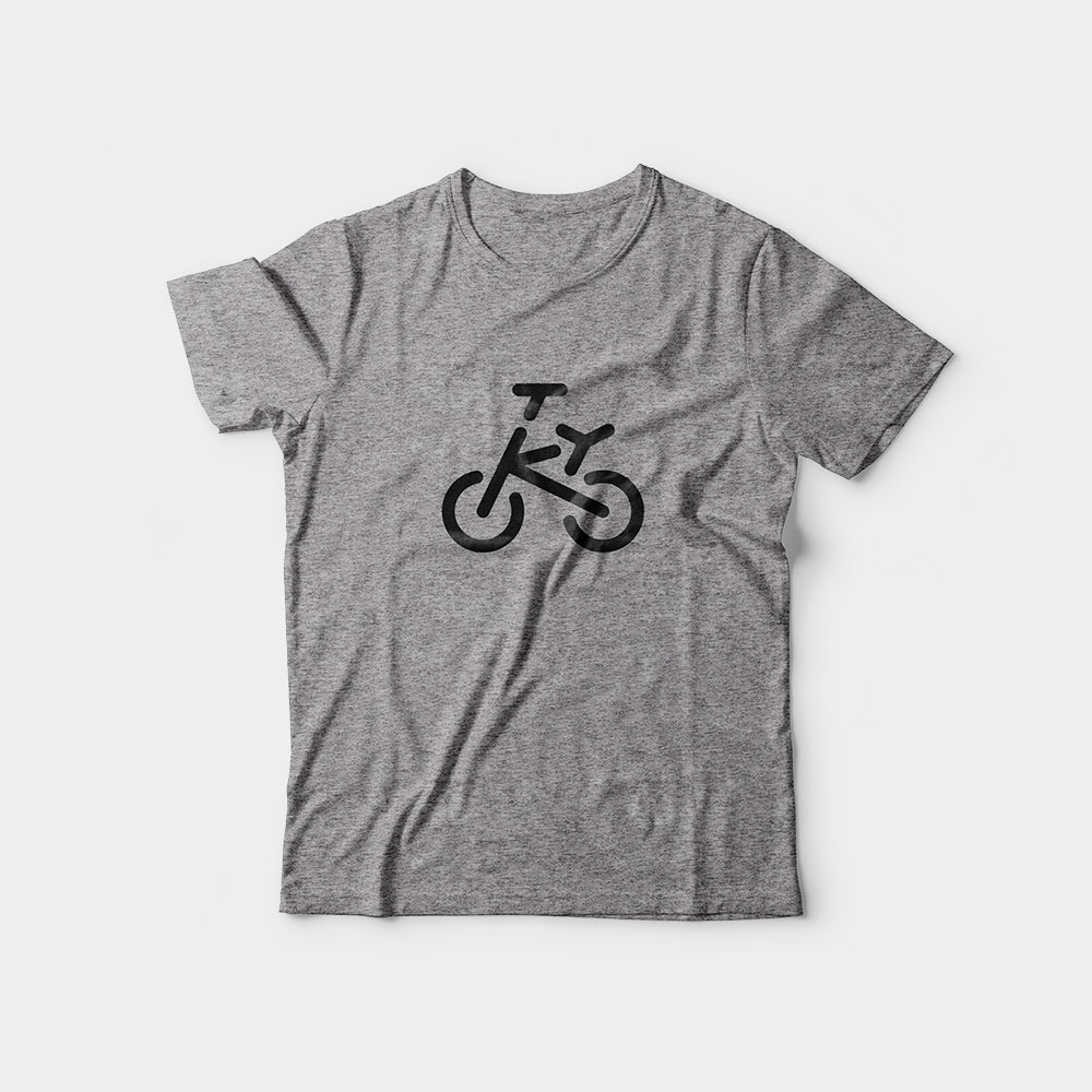 Tokyo/bike Tee, Heather Gray