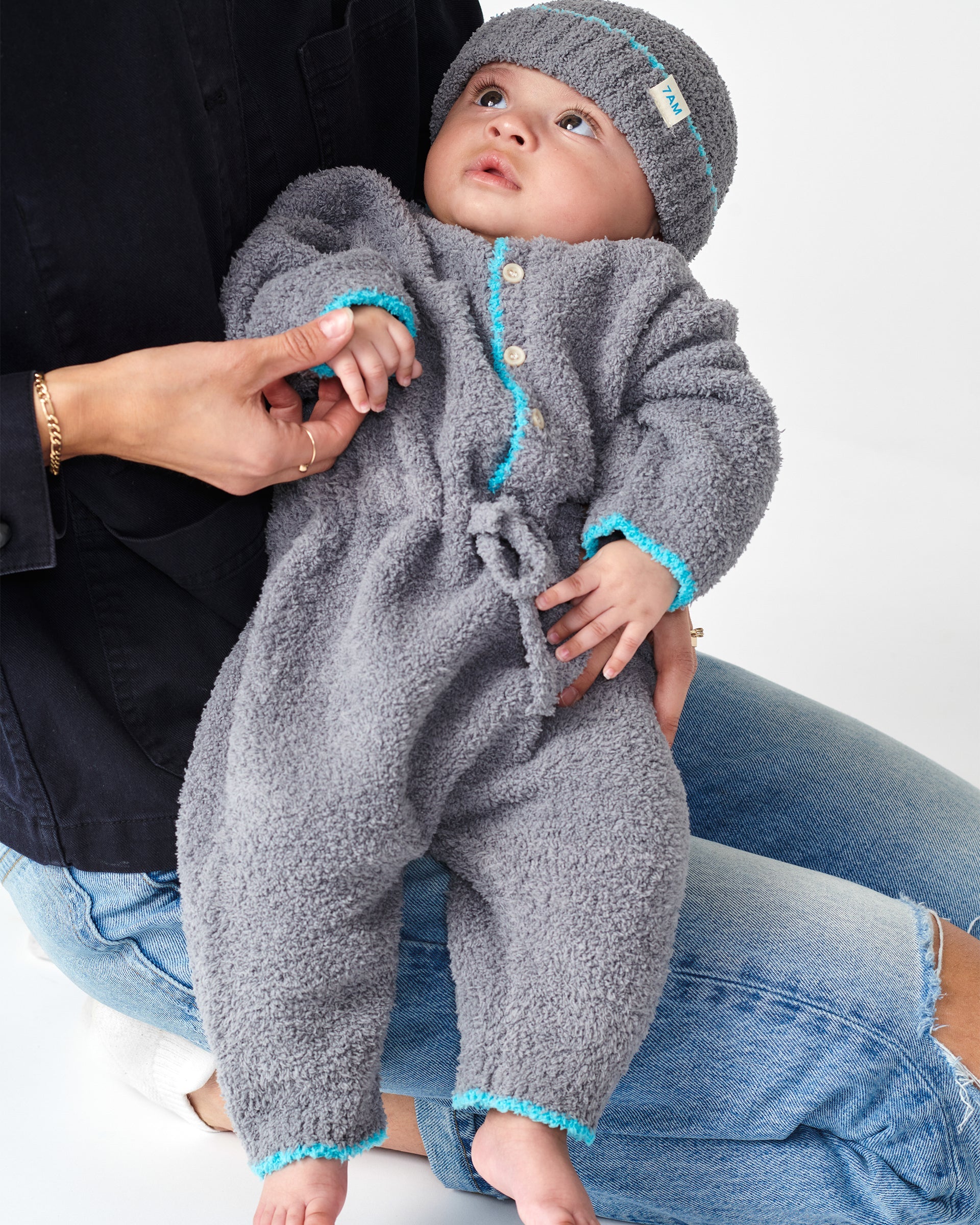 Boxy Long Sleeve Jumpsuit - Fuzzy