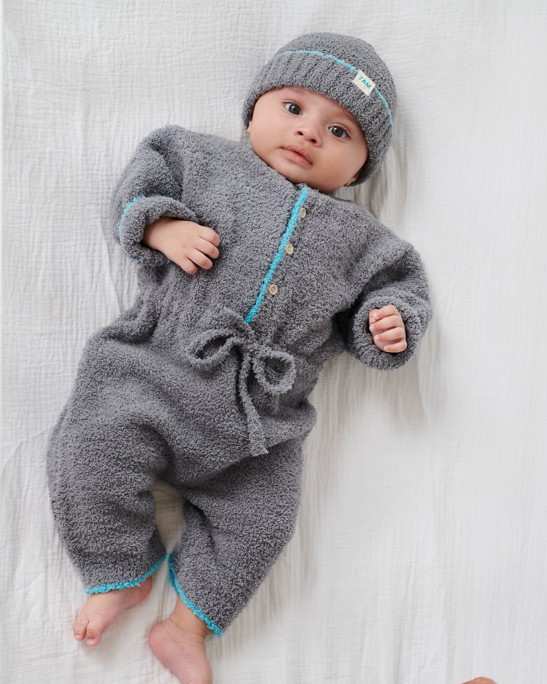 Boxy Long Sleeve Jumpsuit - Fuzzy