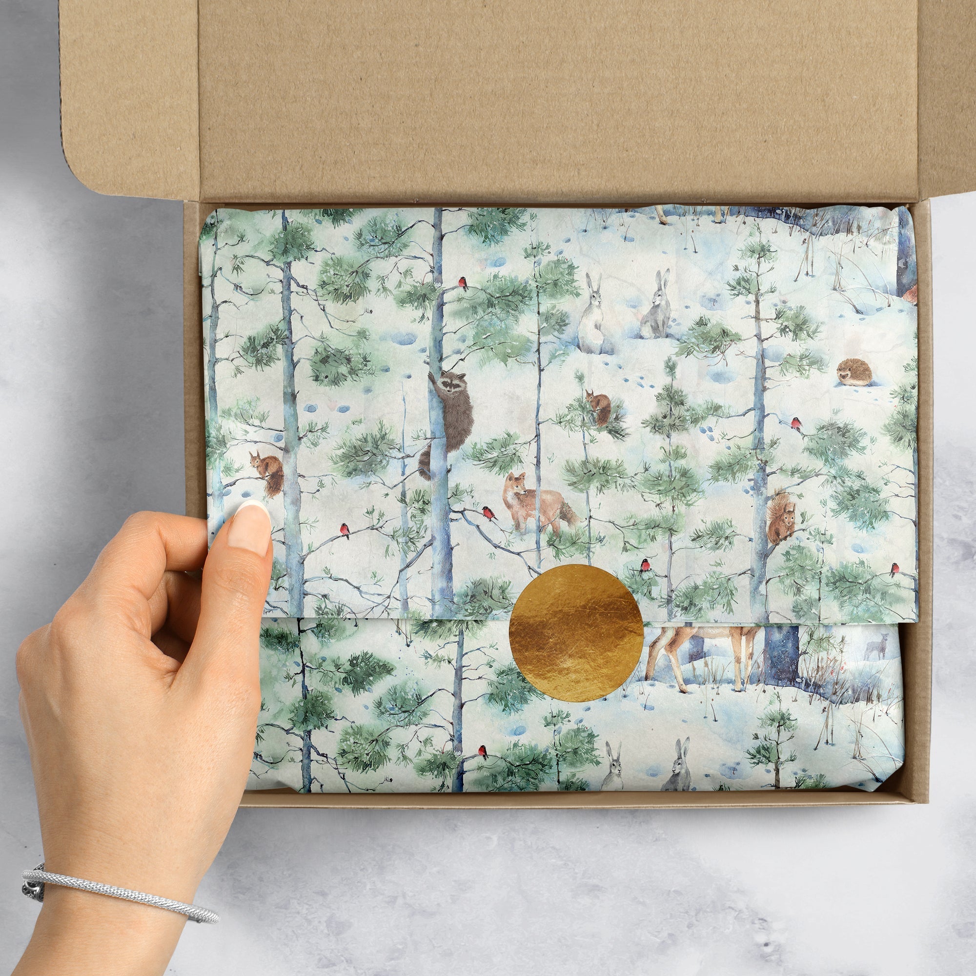 Winter Woodland Christmas Gift Tissue Paper