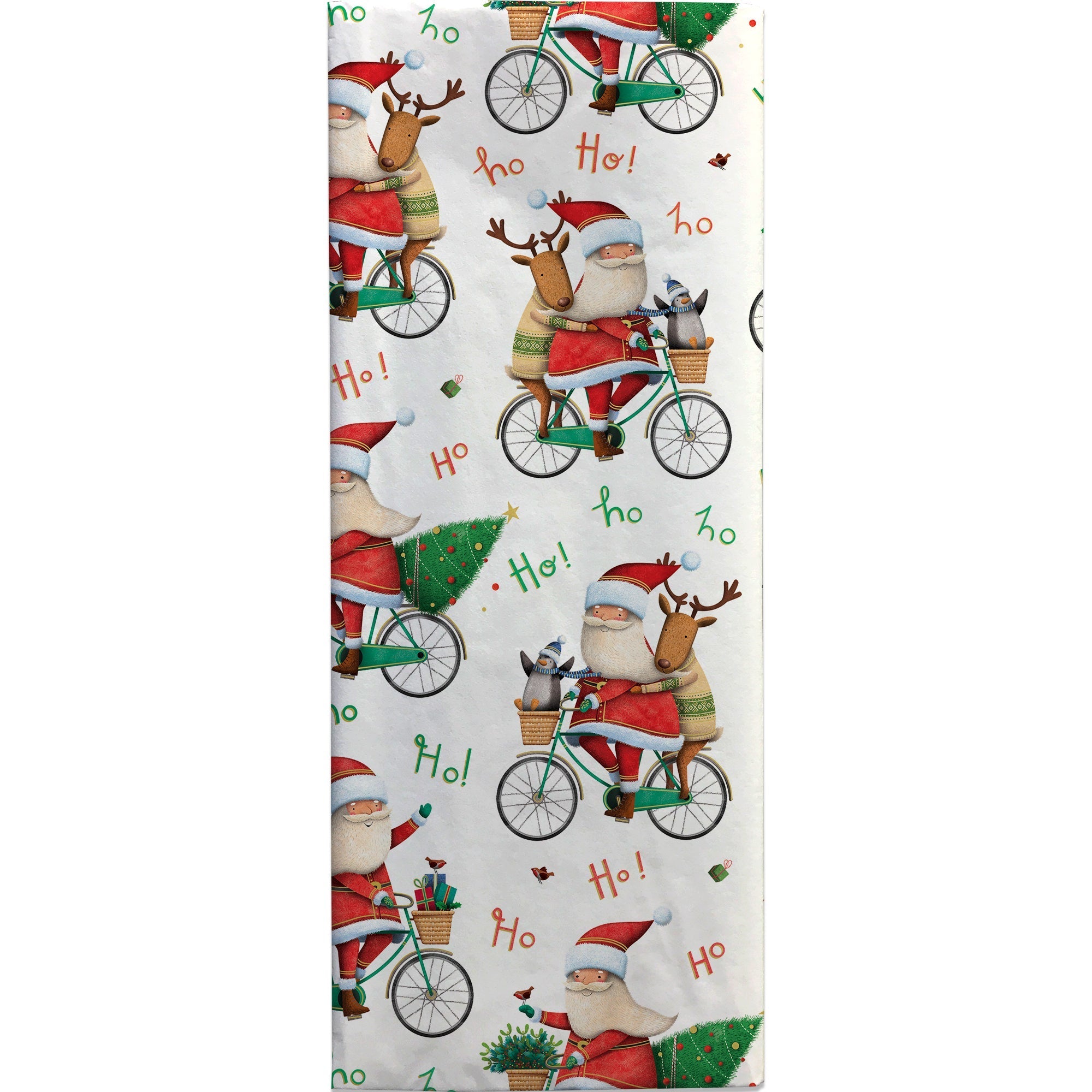 Santa Bicycle Christmas Gift Tissue Paper