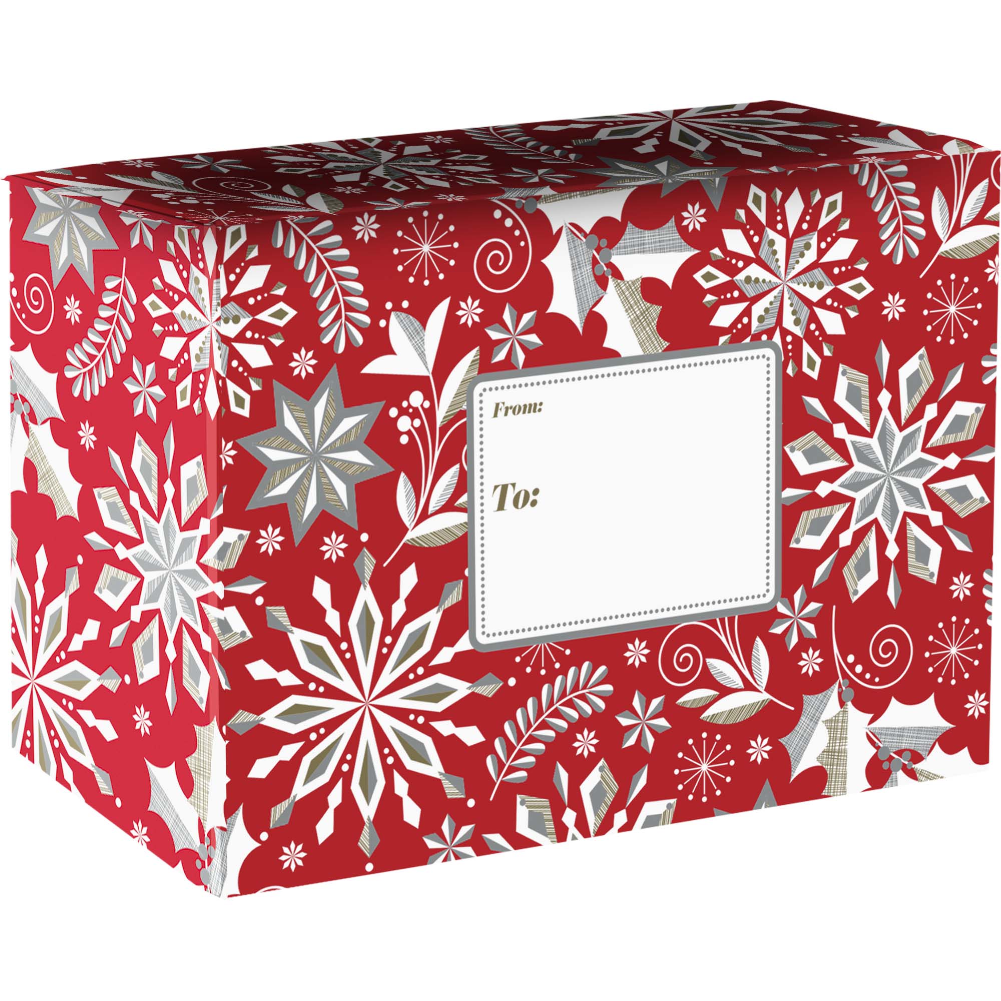 Merriment Red Small Christmas Printed Gift Mailing Boxes