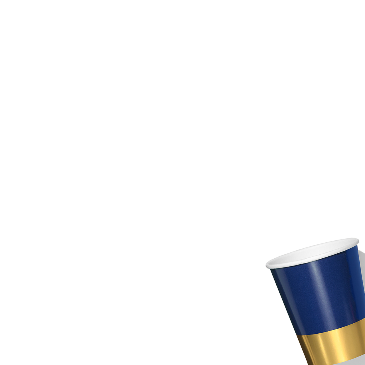 Navy And Gold Dip Cups (10 Per Pack)