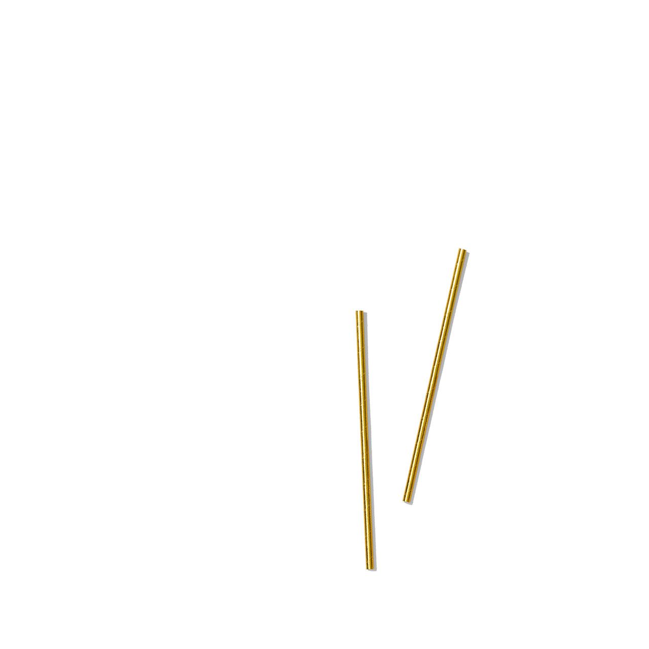 Metallic Gold Paper Straws (25 Per Pack)