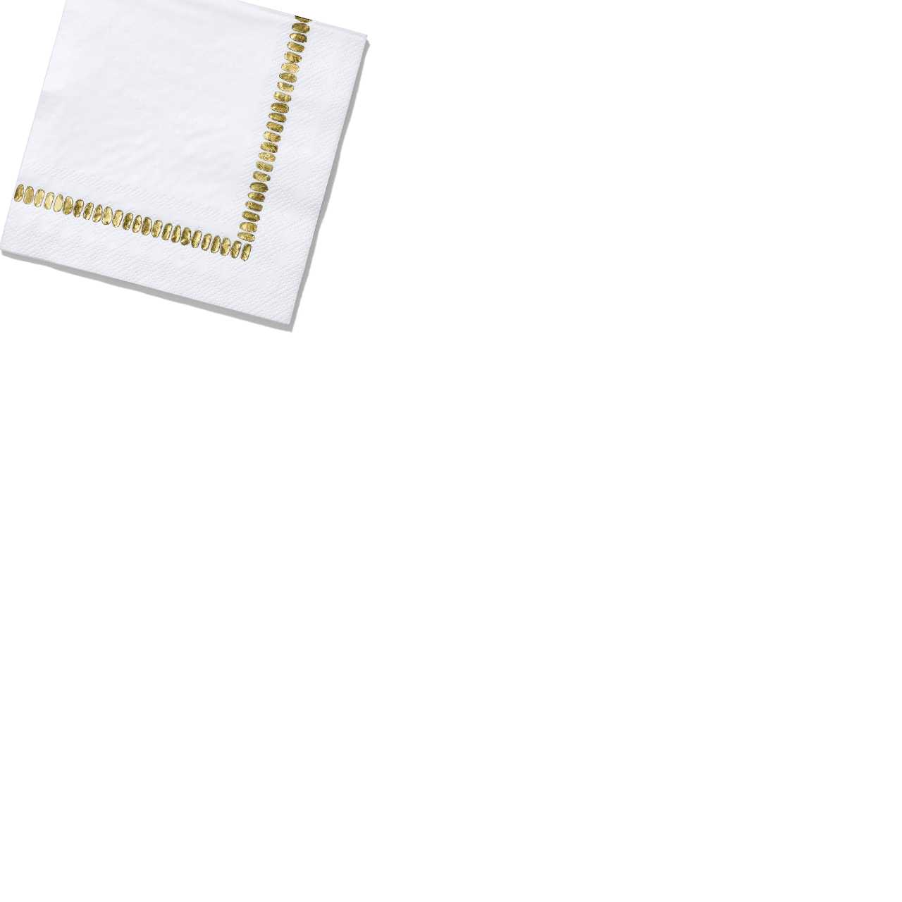 White Brushstroke Cocktail Napkins (25 Per Pack)