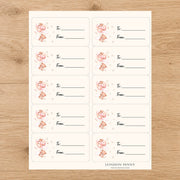 Baby Bear Balloon Wishes Gift Tag Sticker Sheet
