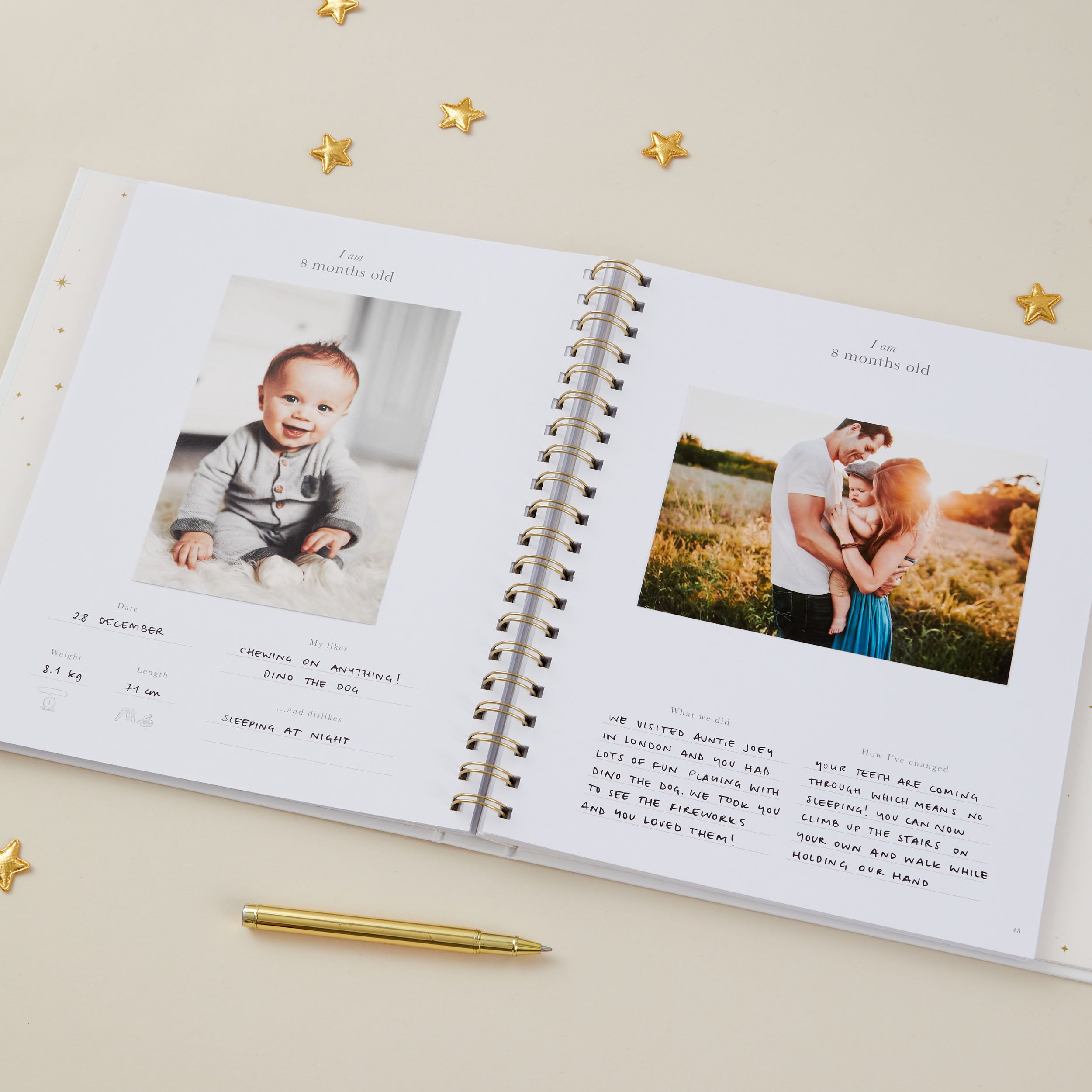 My Baby Book - Baby Memory Book - Pearl (Cloth)