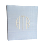 Baby Memory Book - Blue Silk (w/o Bow)