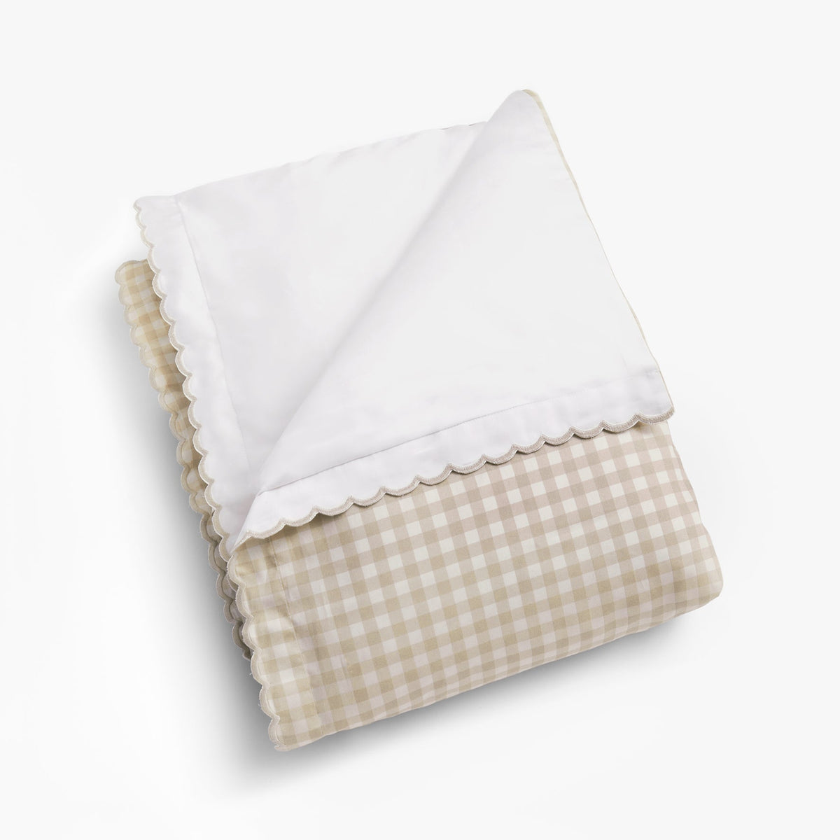 Picnic Gingham Toddler Duvet - Beige