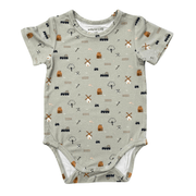 Baby Boy Short Sleeve Bodysuit In Farm