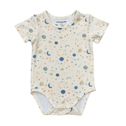 Baby Boy Short Sleeve Bodysuit In Planets