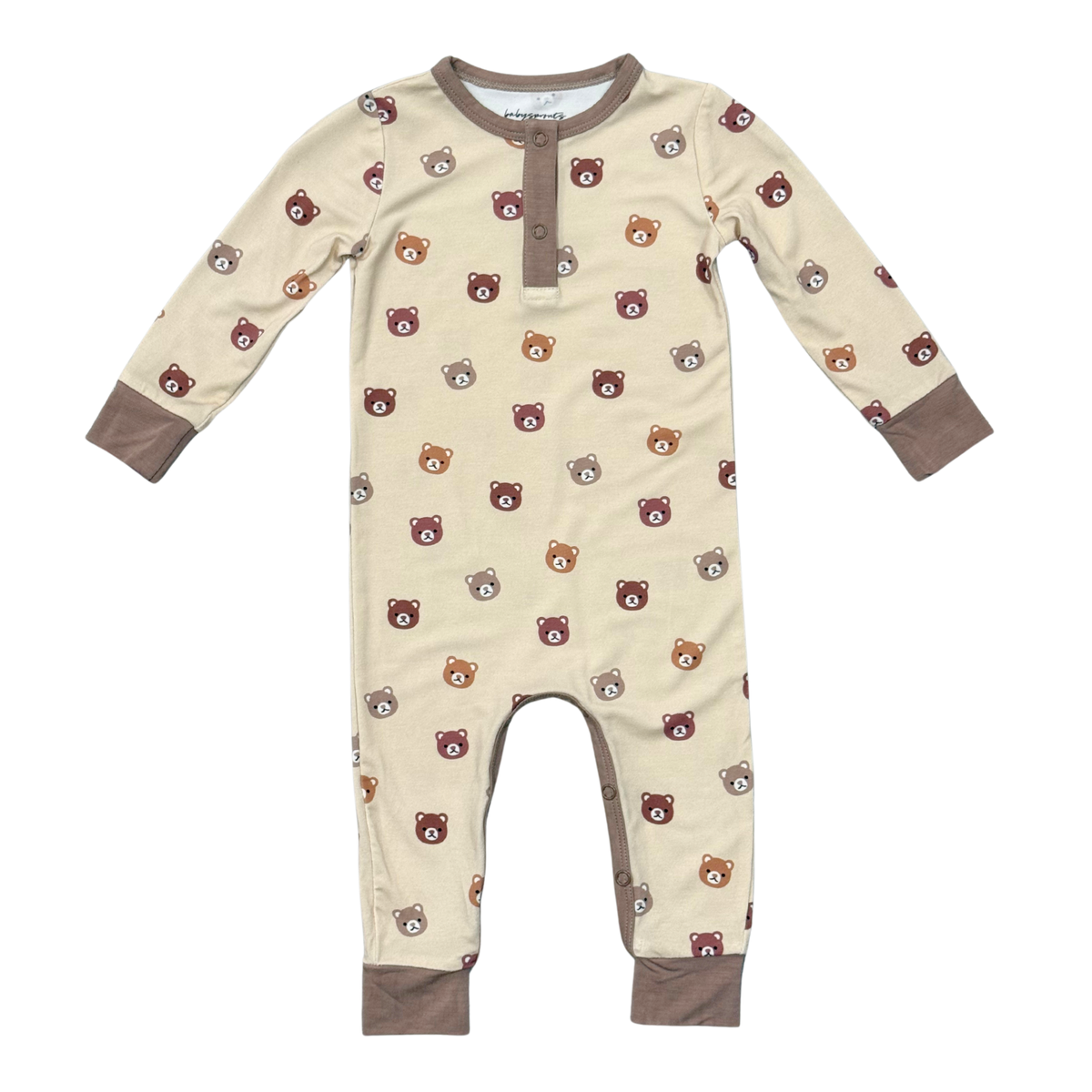 Baby Boy Snap Romper In Baby Bear