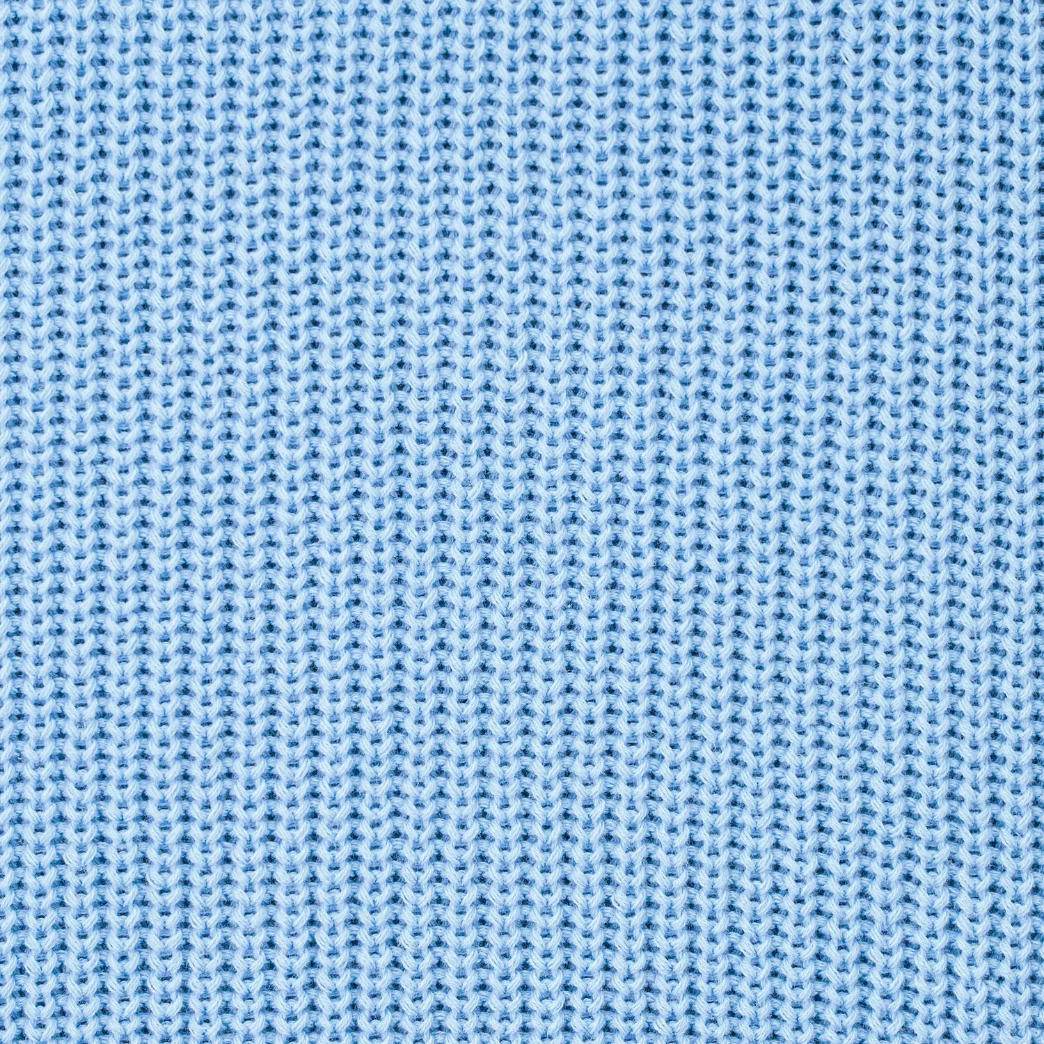 Classic Knit Baby Sweater In Baby Blue
