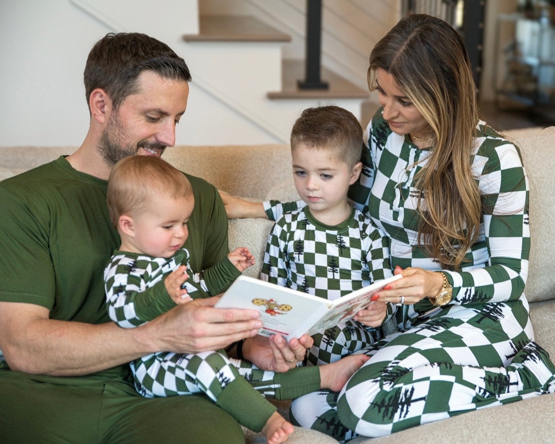 Bamboo Baby Christmas Sleepers | Matching Family Holiday Pajamas - Christmas Trees