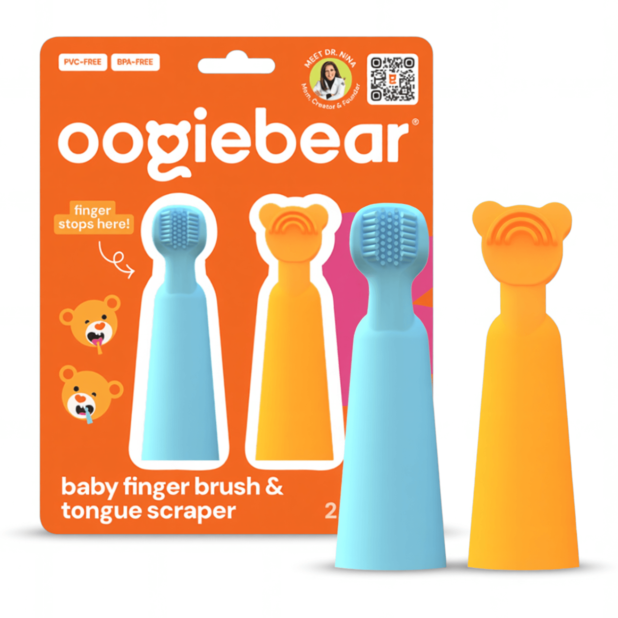 Oogiebear Finger Brush And Tongue Scraper