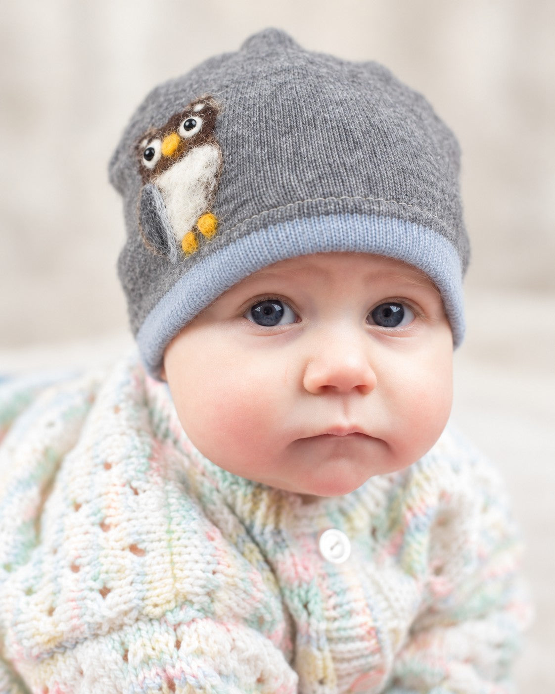 Owl Cashmere Hat - Baby