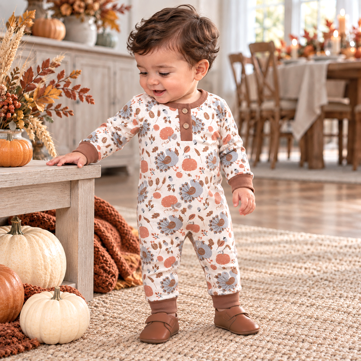 Homestead Harvest Bamboo Henley Romper