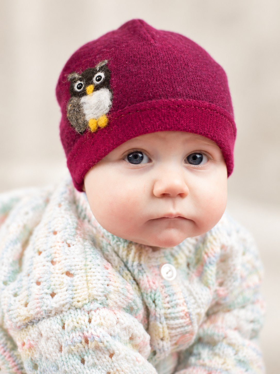 Owl Cashmere Hat - Baby