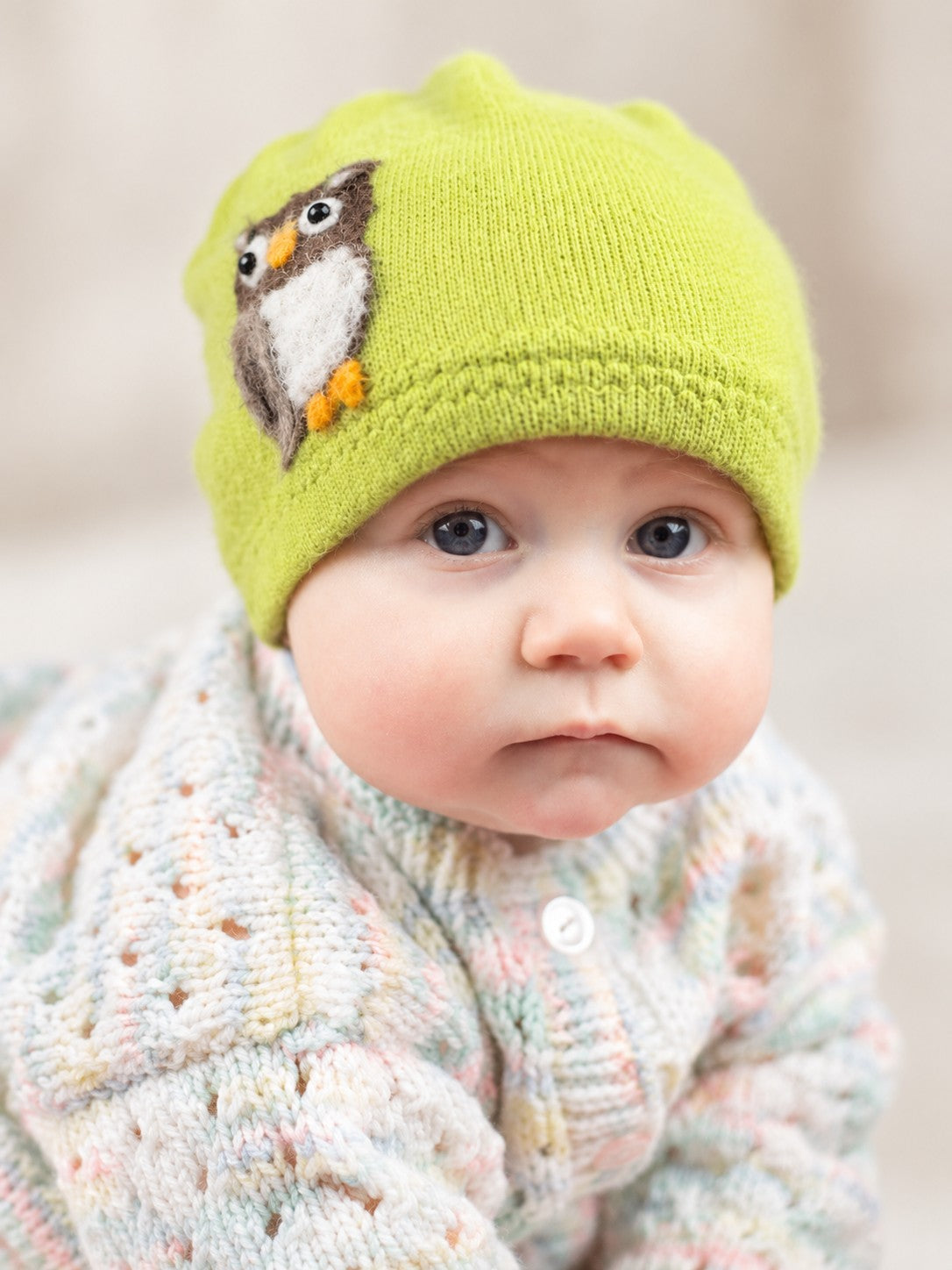 Owl Cashmere Hat - Baby