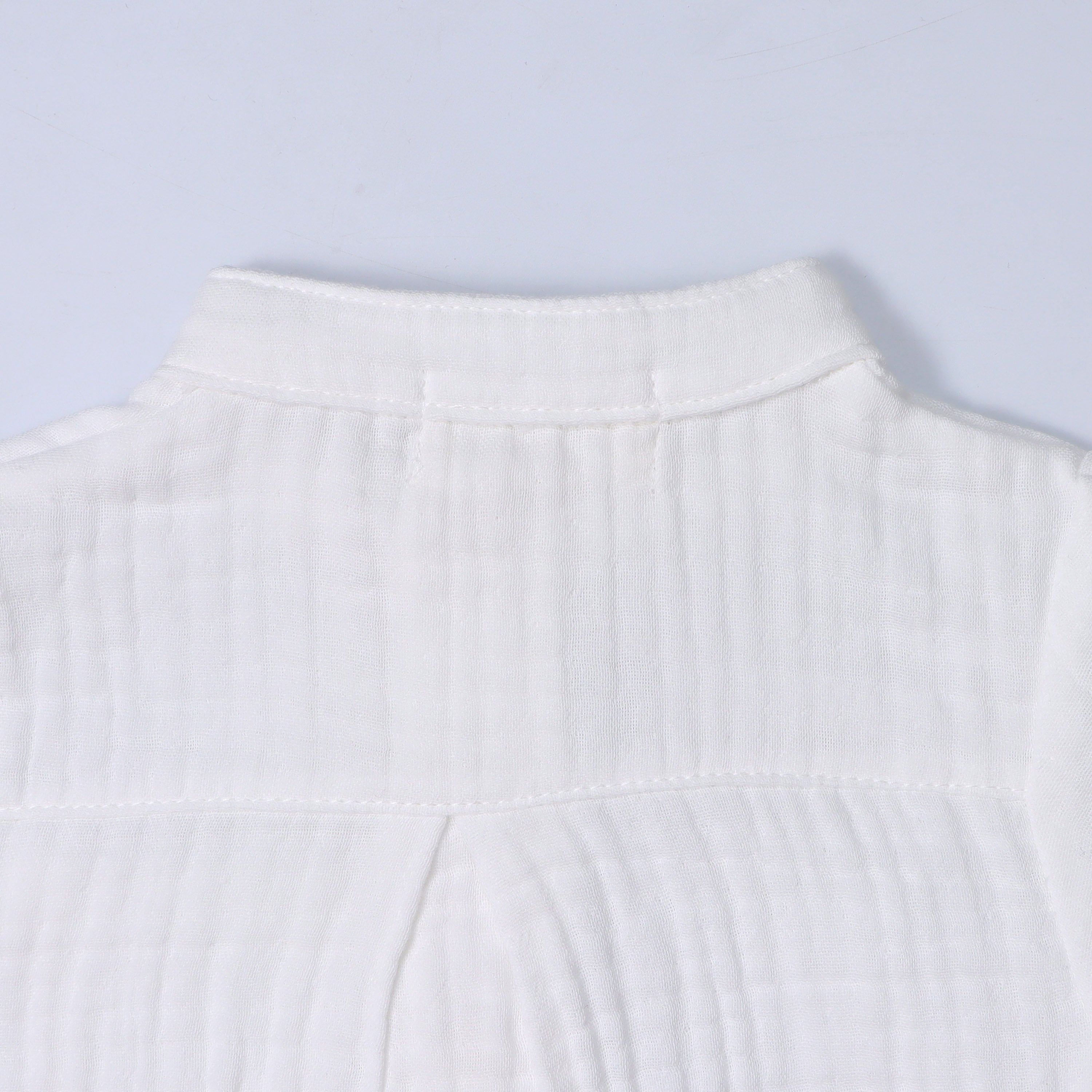 Heypeacock Baby Romper, 100% Muslin Cotton, Boy (white)