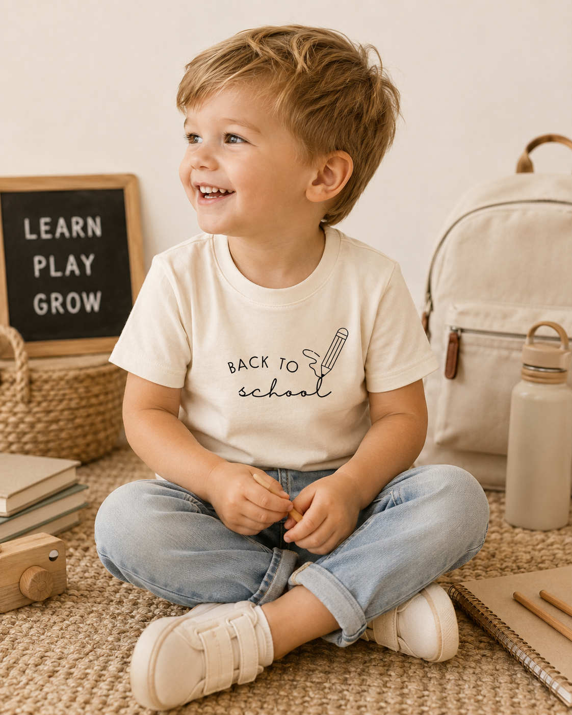 Back To School Organic Kids T-shirt