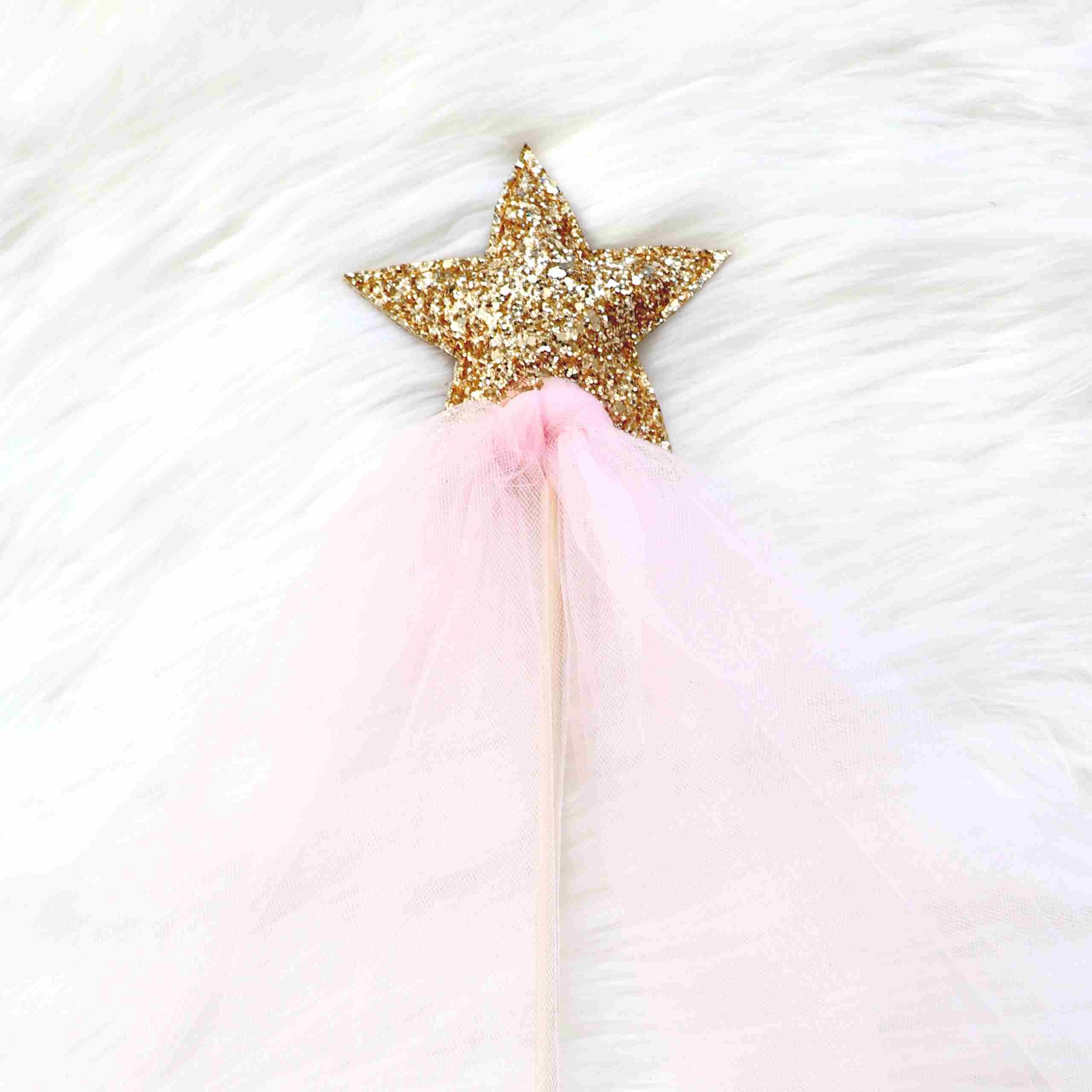 Sparkle Magic Wand - Gold/pink