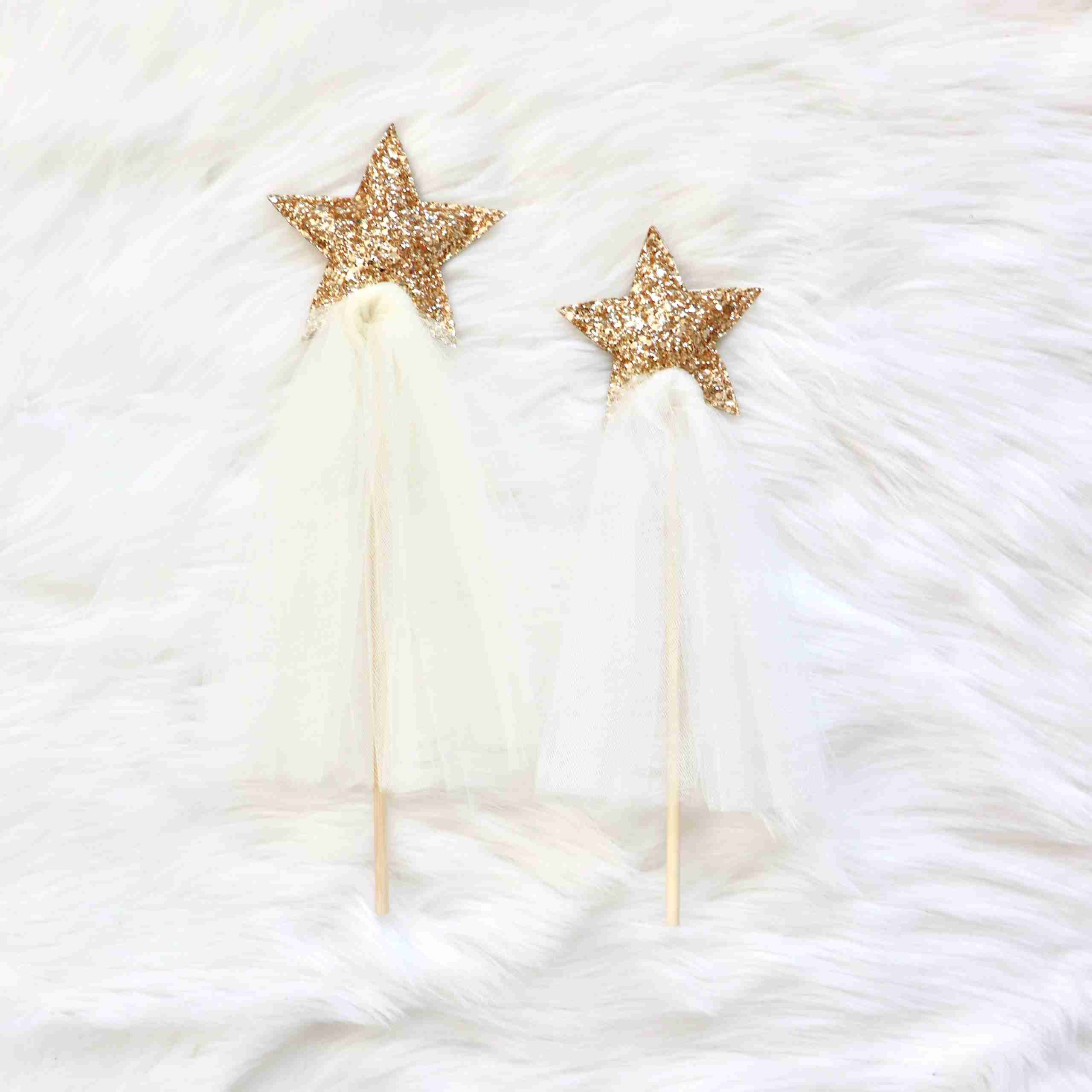 Sparkle Magic Wand - Gold/white