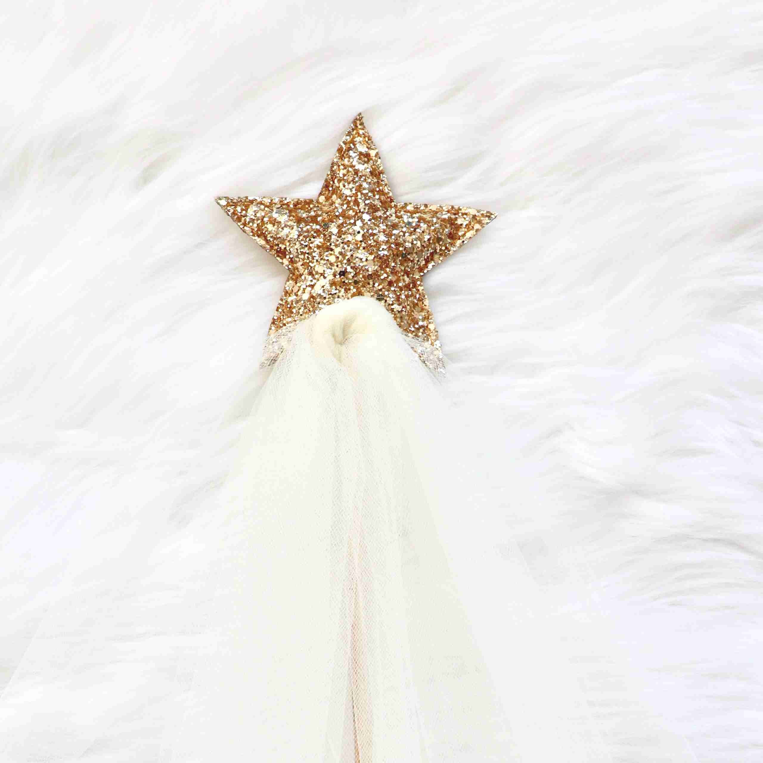 Sparkle Magic Wand - Gold/white